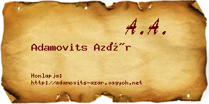 Adamovits Azár névjegykártya